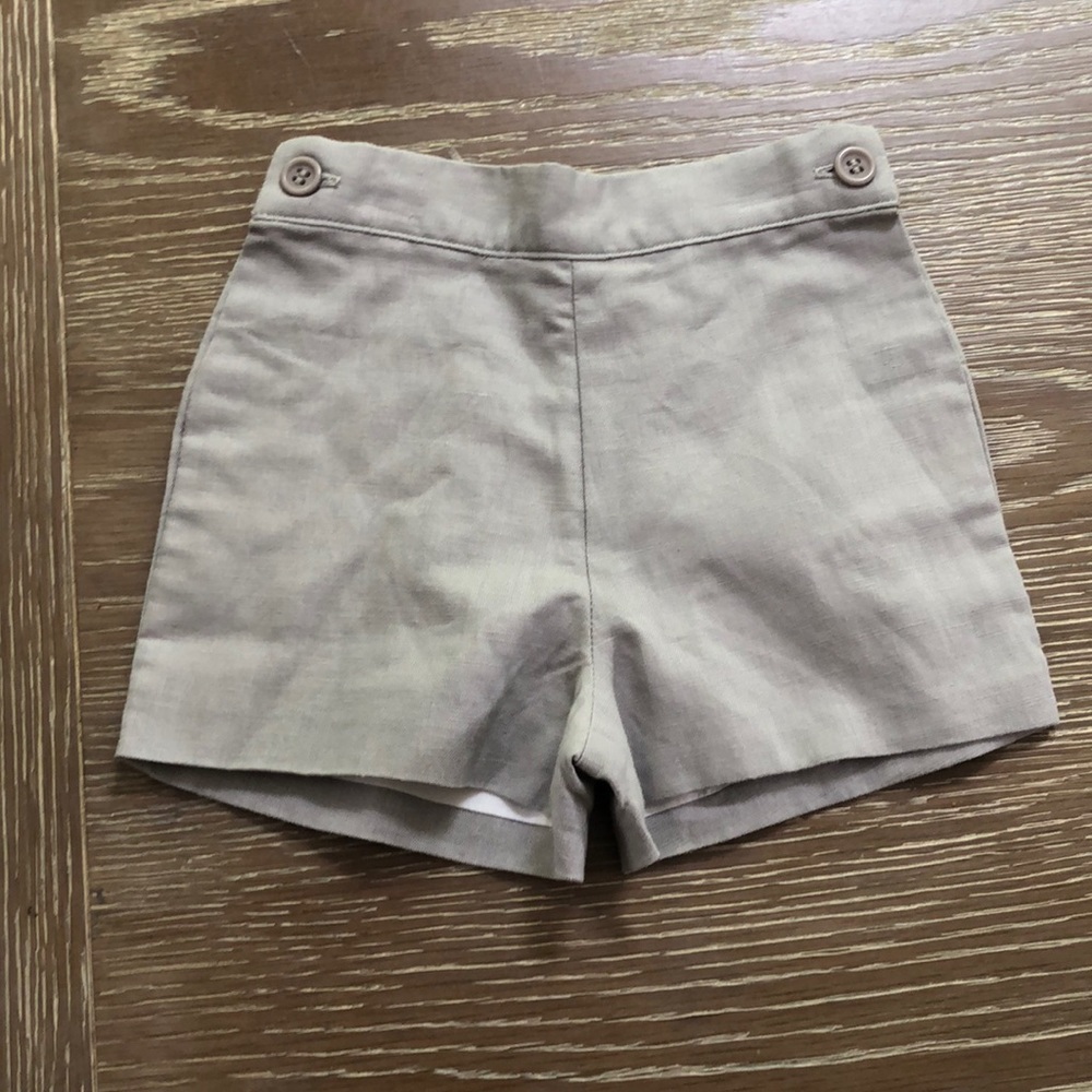 Boy gray linen shorts from Spain